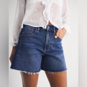 Abercrombie Fitch Curve Love Jean Shorts Size 32 The Dad Short